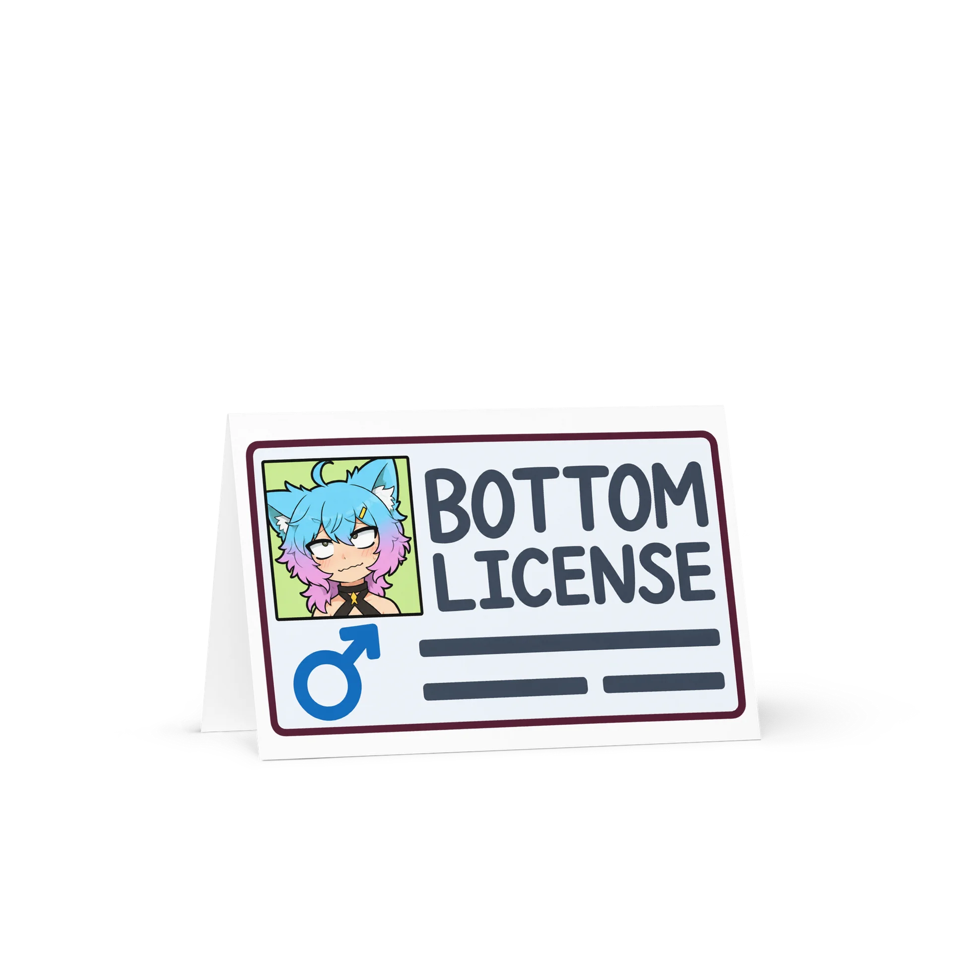 Bottom License Tent Card product image (1)