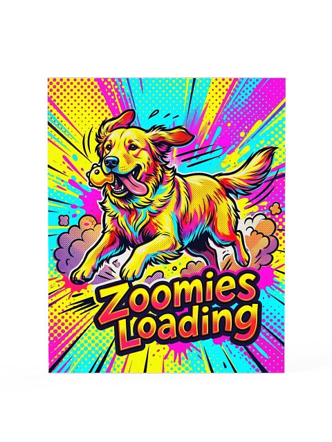 Zoomies Golden Poster