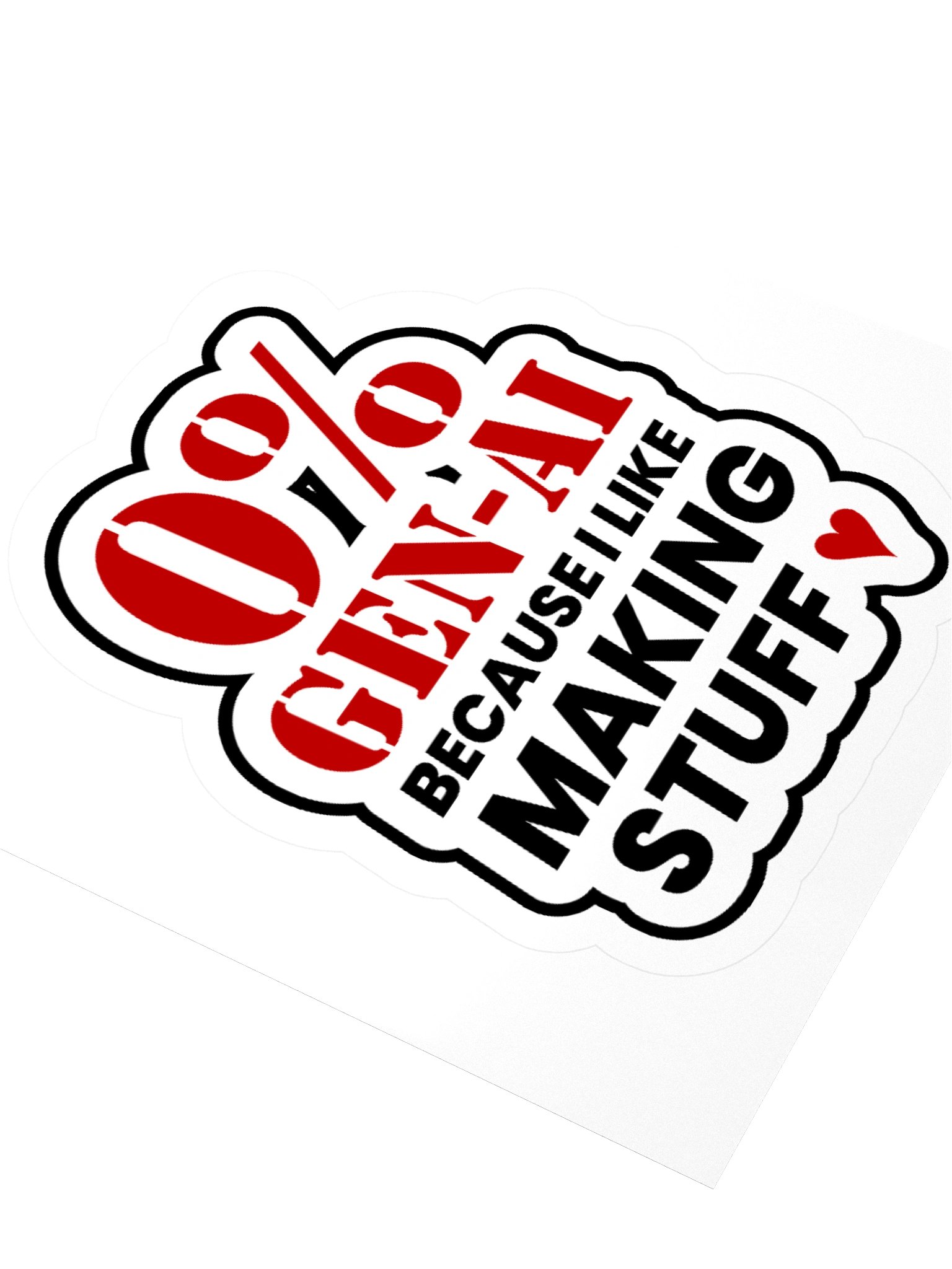 0% Generative AI Sticker product image (9)