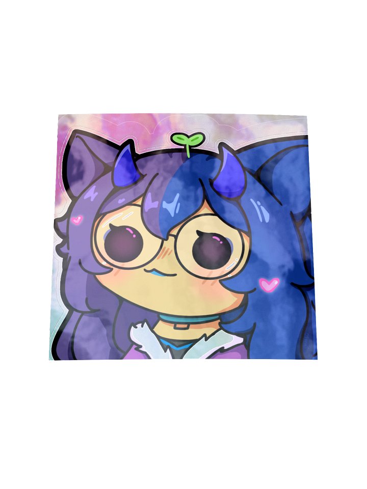 Blue232 stare meh Holo sticker product image (2)