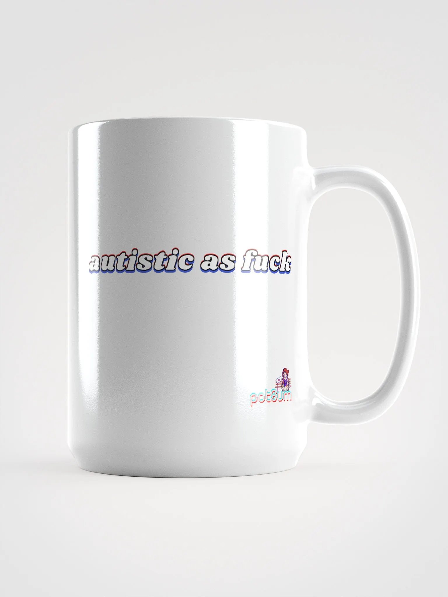 AUTISTIC AS F*CK white glossy mug product image (5)