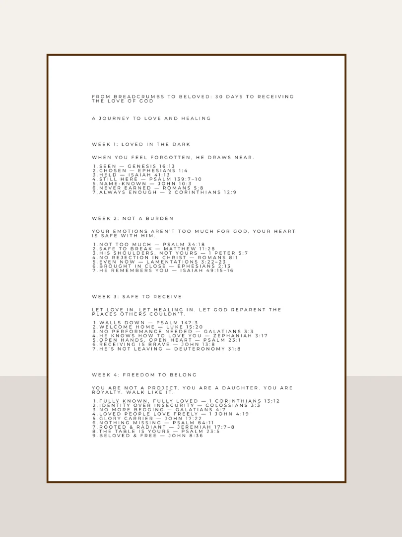 From Breadcrumbs to Beloved: 30 Days to Receiving the Love of God (Digital E-Book) product image (4)