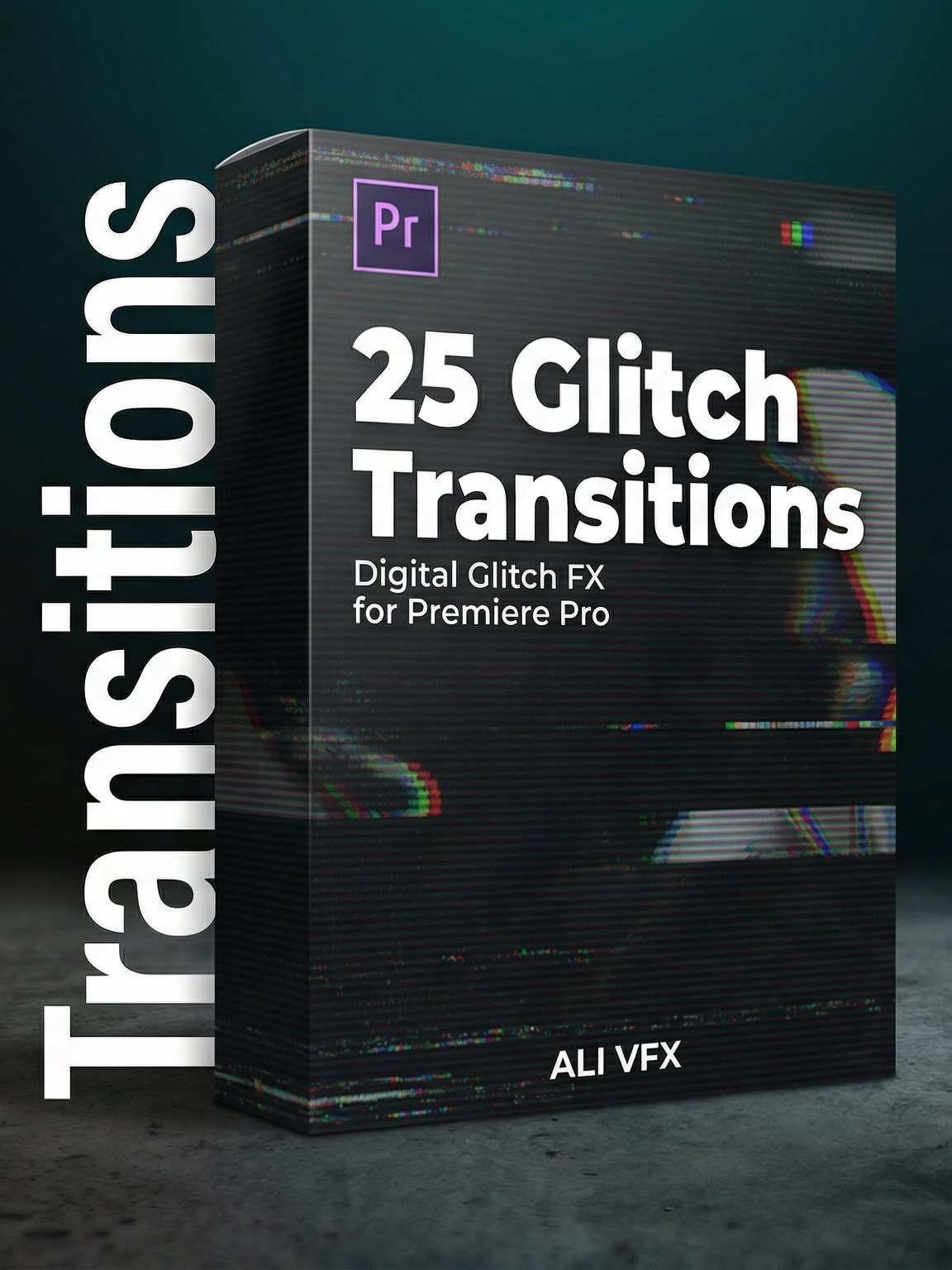 25 Glitch Transitions Pack for Adobe Premiere Pro product image (1)