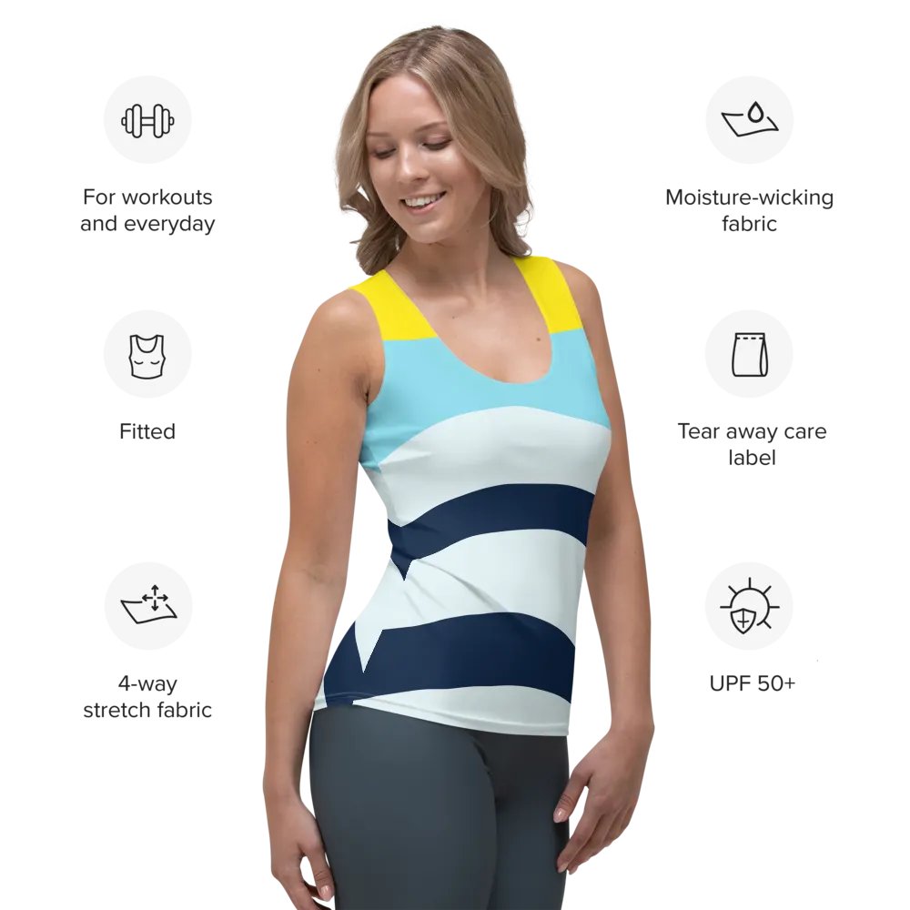 Blue Sunset Waves Women's Tank Top product image (5)