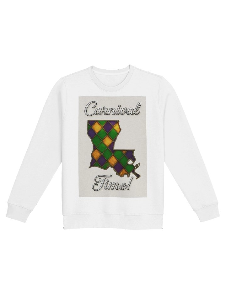 Mardi Gras Stained Glass Organic Sweatshirt product image (1)