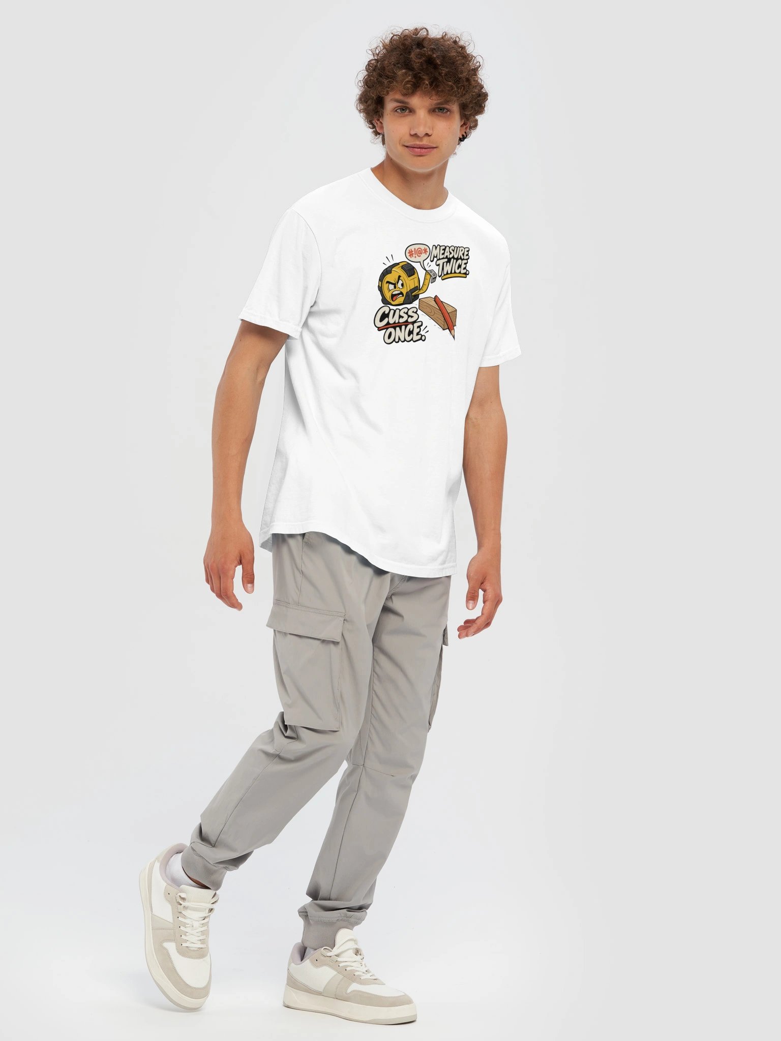 "Measure Twice. Cuss Once." Heavyweight T-Shirt product image (7)