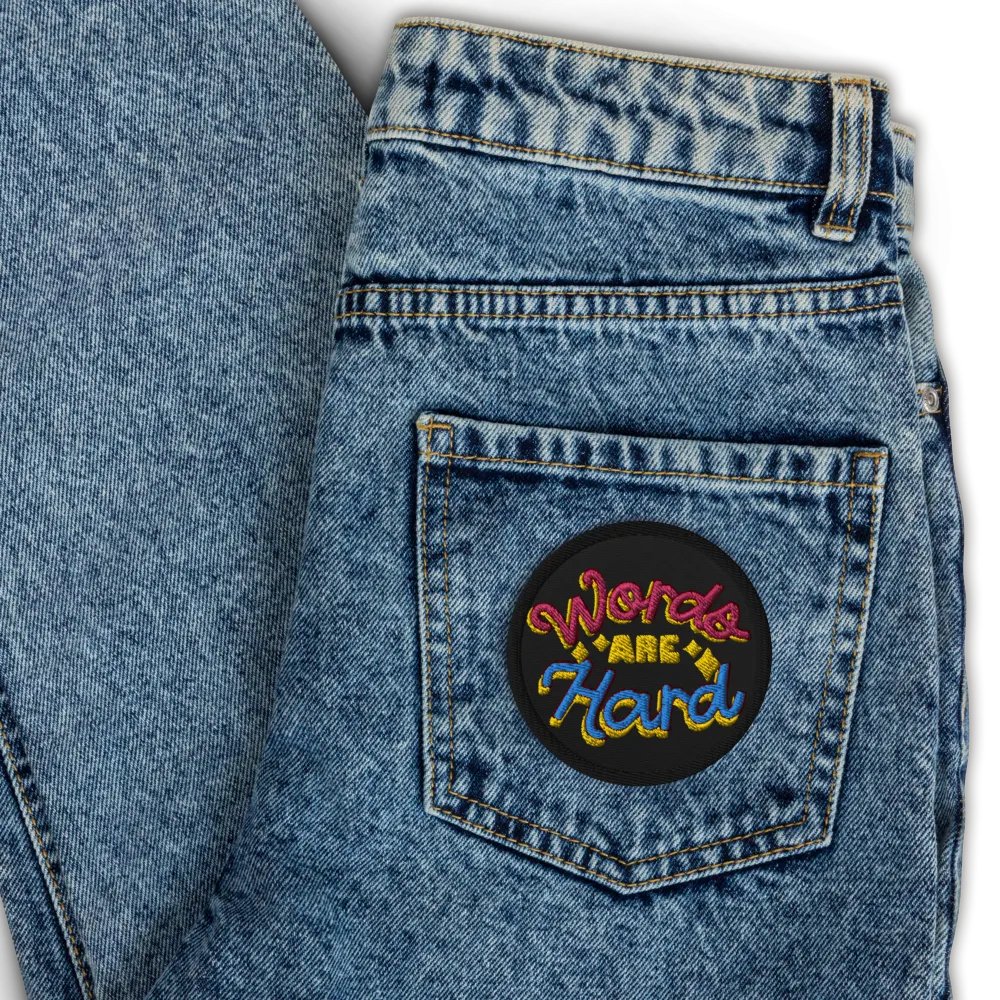 Words Are Hard Embroidered Patch product image (3)