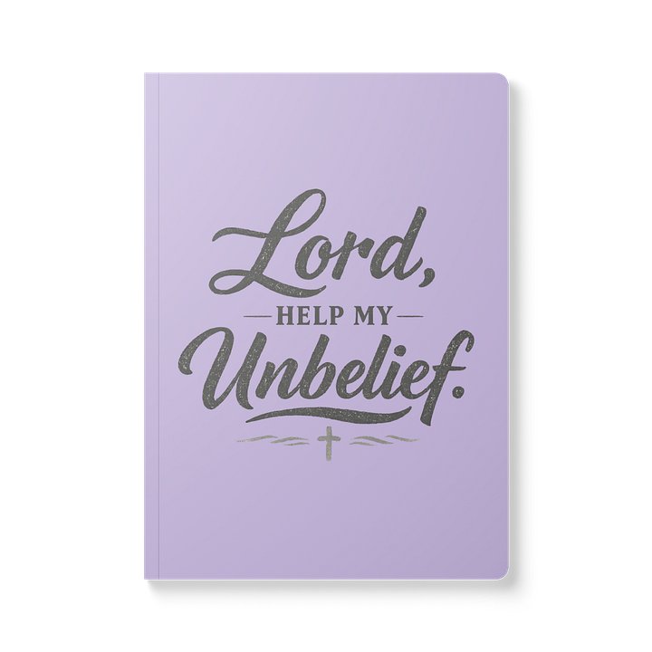 Lord Help My Unbelief Notebook, Christian Journal, Mark 9:24 Prayer Journal, Minimalist Faith Notebook, Christian Gift for Women product image (2)