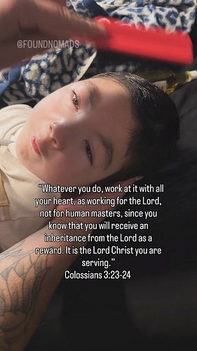 Just combing my boy’s hair, but these moments mean so much to me. Every small act of care is an opportunity to serve Jesus an...