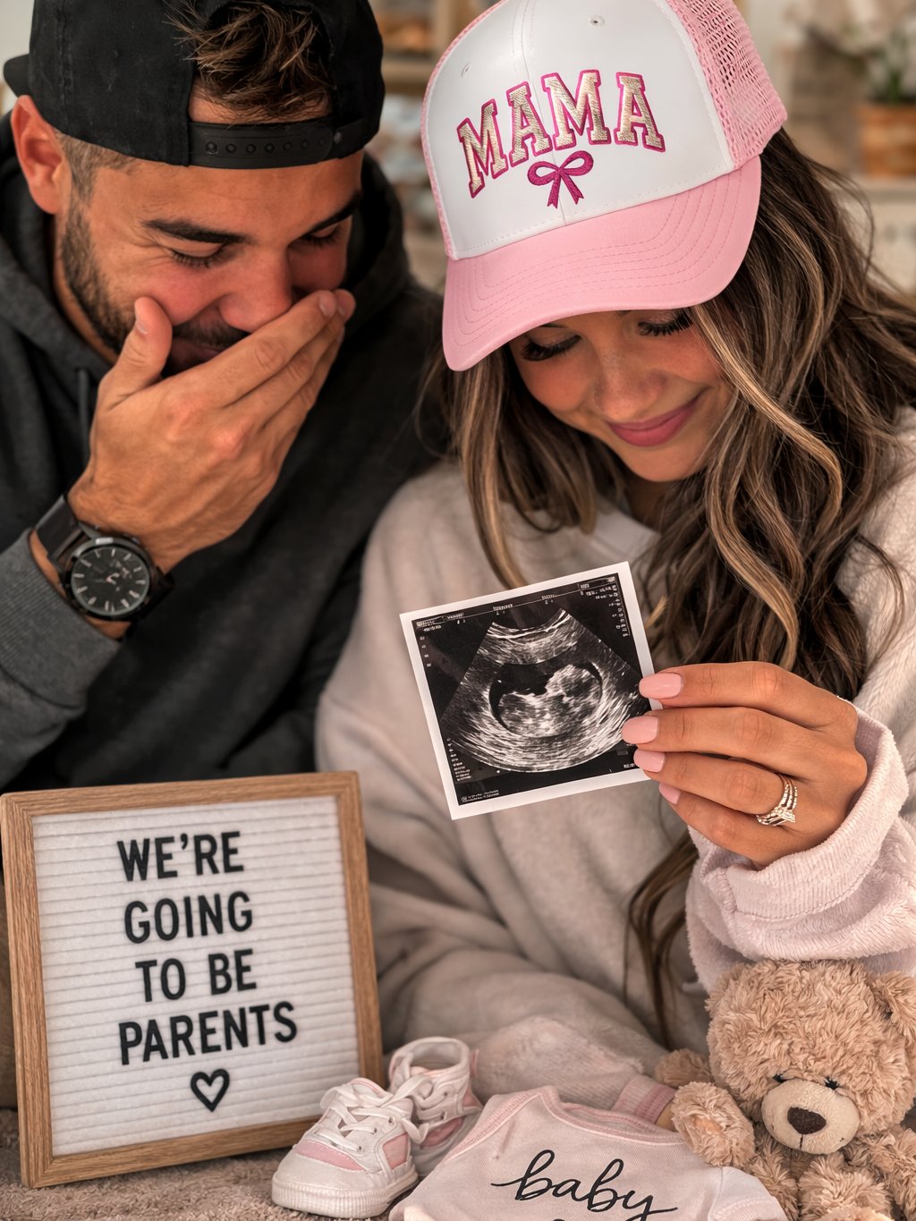 MAMA Pink Bow Trucker Hat product image (1)