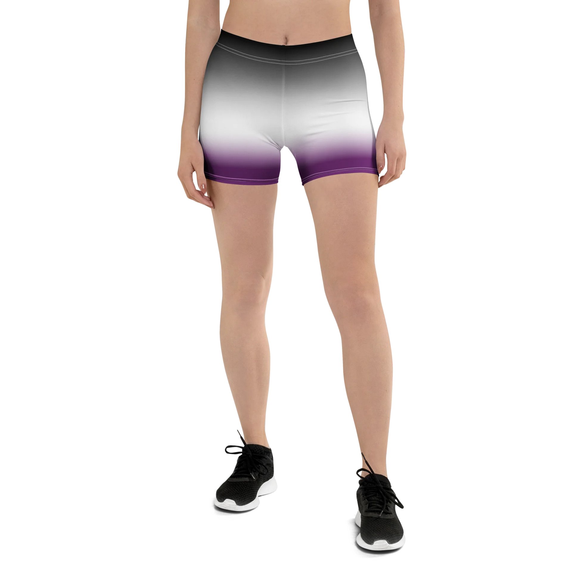 Asexual Pride Gradient Bike Shorts product image (1)