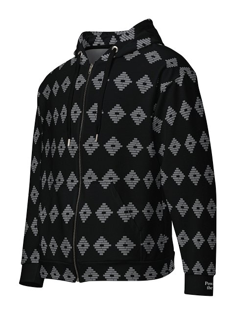Powered by the People Zip Hoodie (Black/Gray) product image (1)