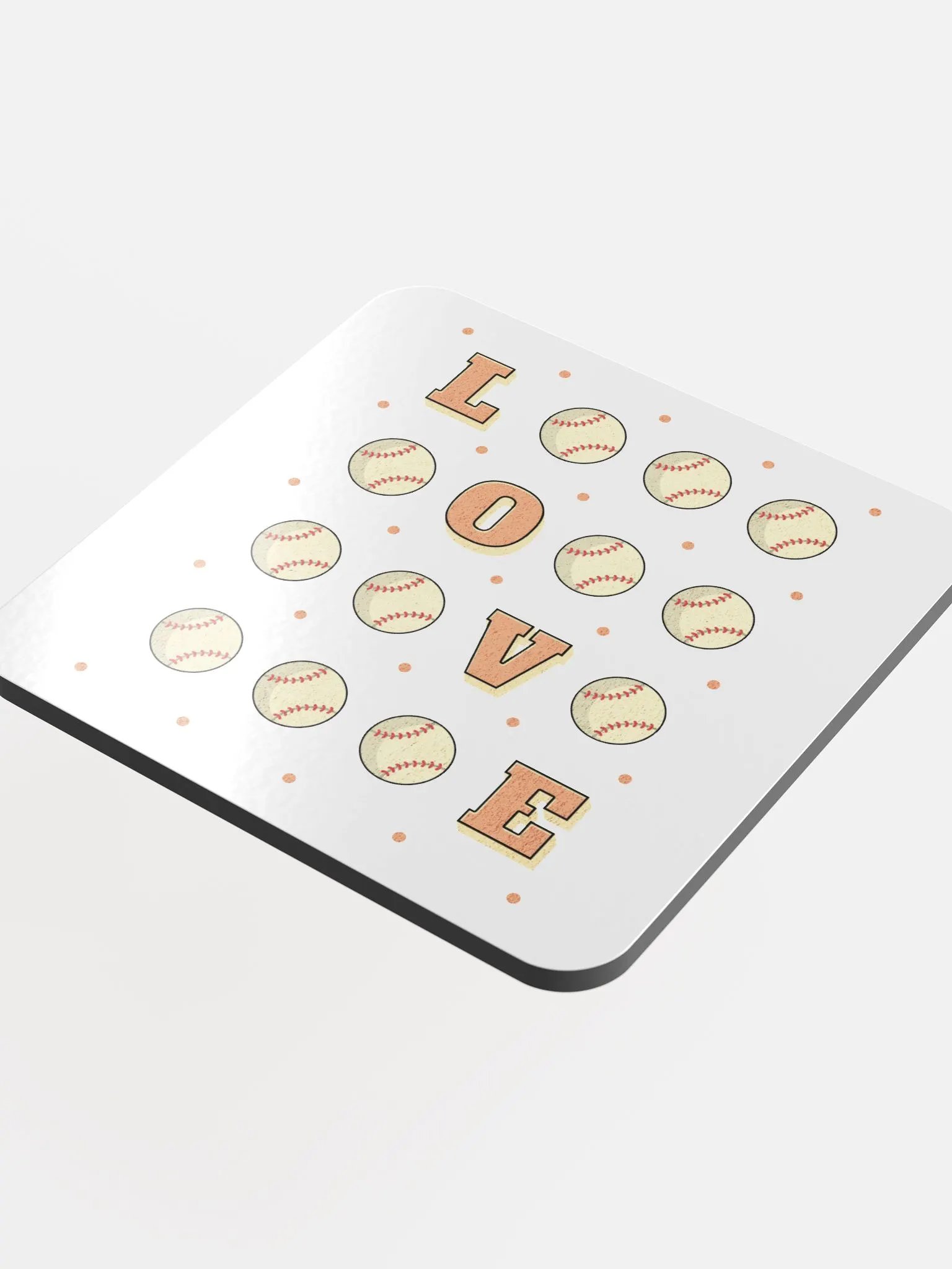 Love Baseball Square Game Coasters product image (1)