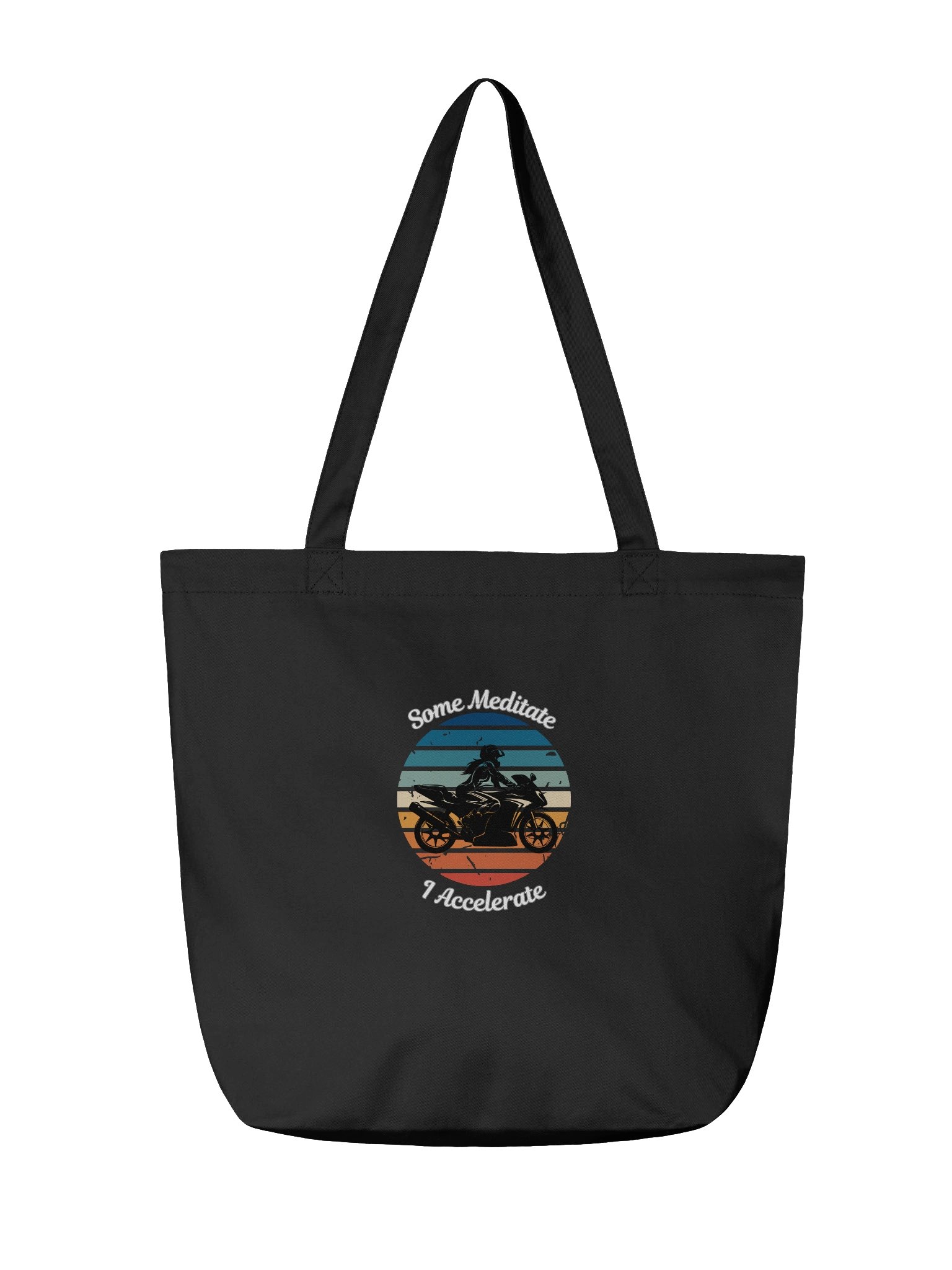 Some Meditate, I Accelerate – Biker Tote Bag product image (2)
