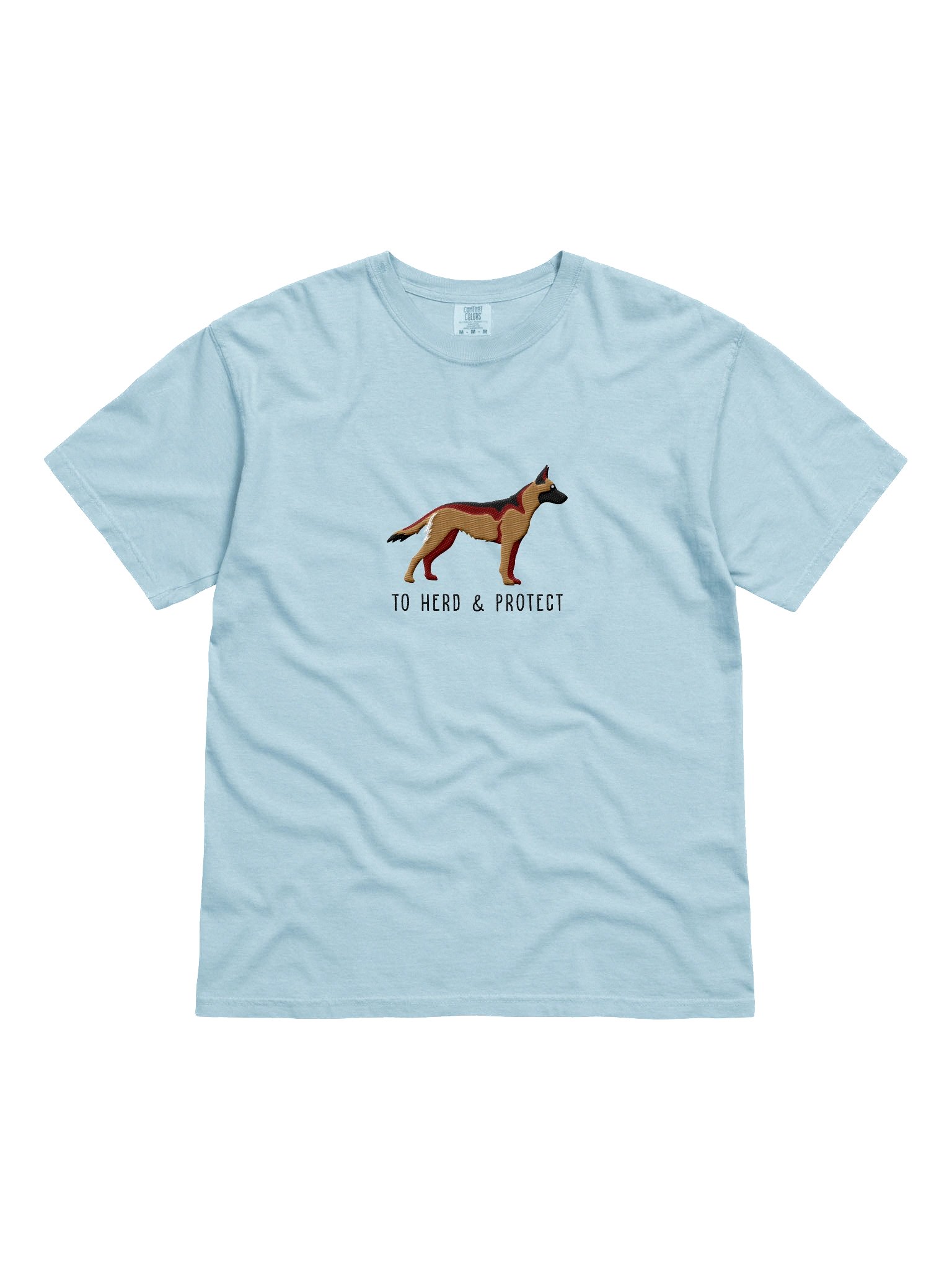 To Herd and Protect T-Shirt(Embroidered) of a Belgian Malinois(Sable) product image (4)
