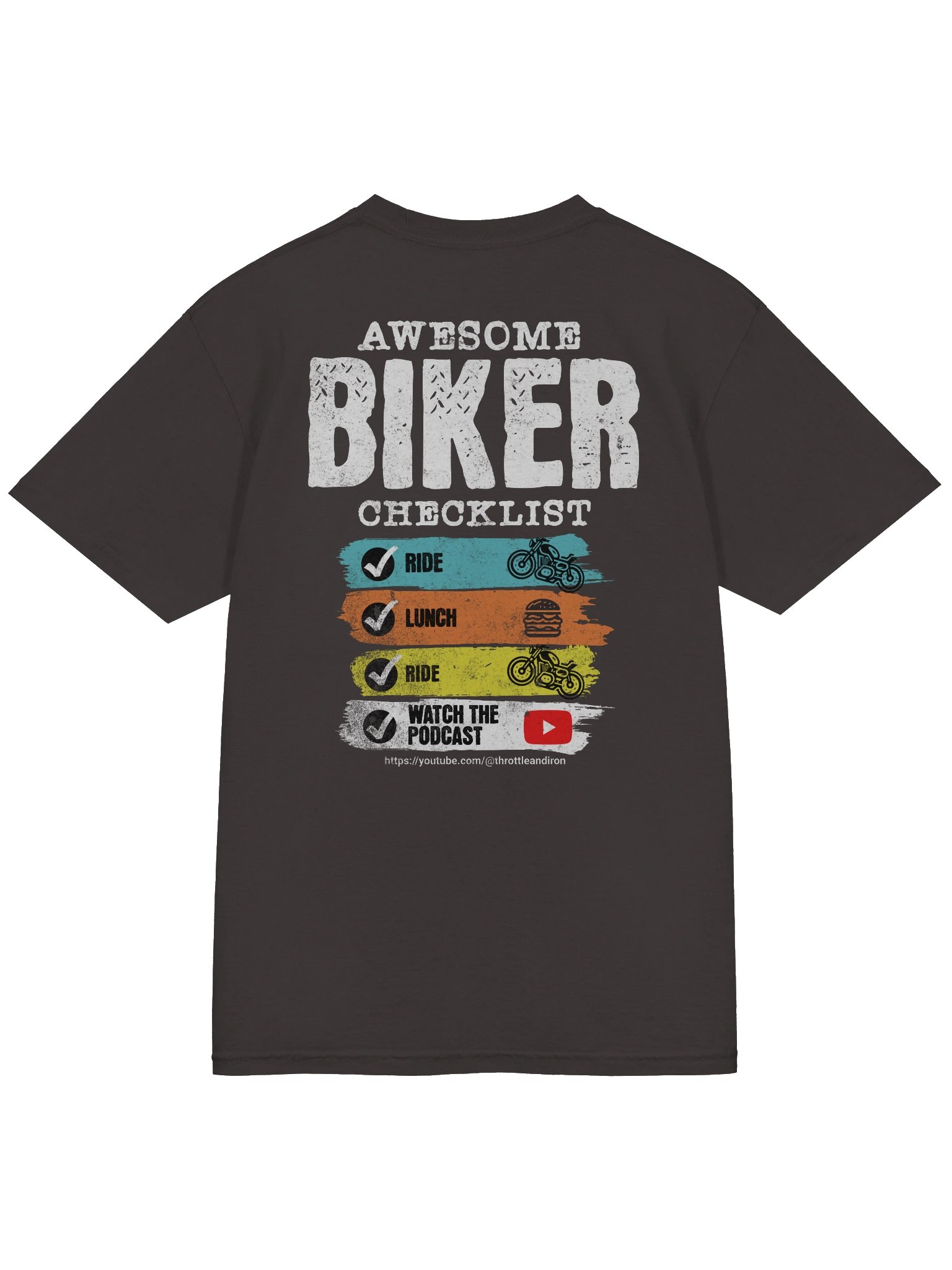 Throttle & Iron “Awesome Biker Checklist” Tee product image (36)