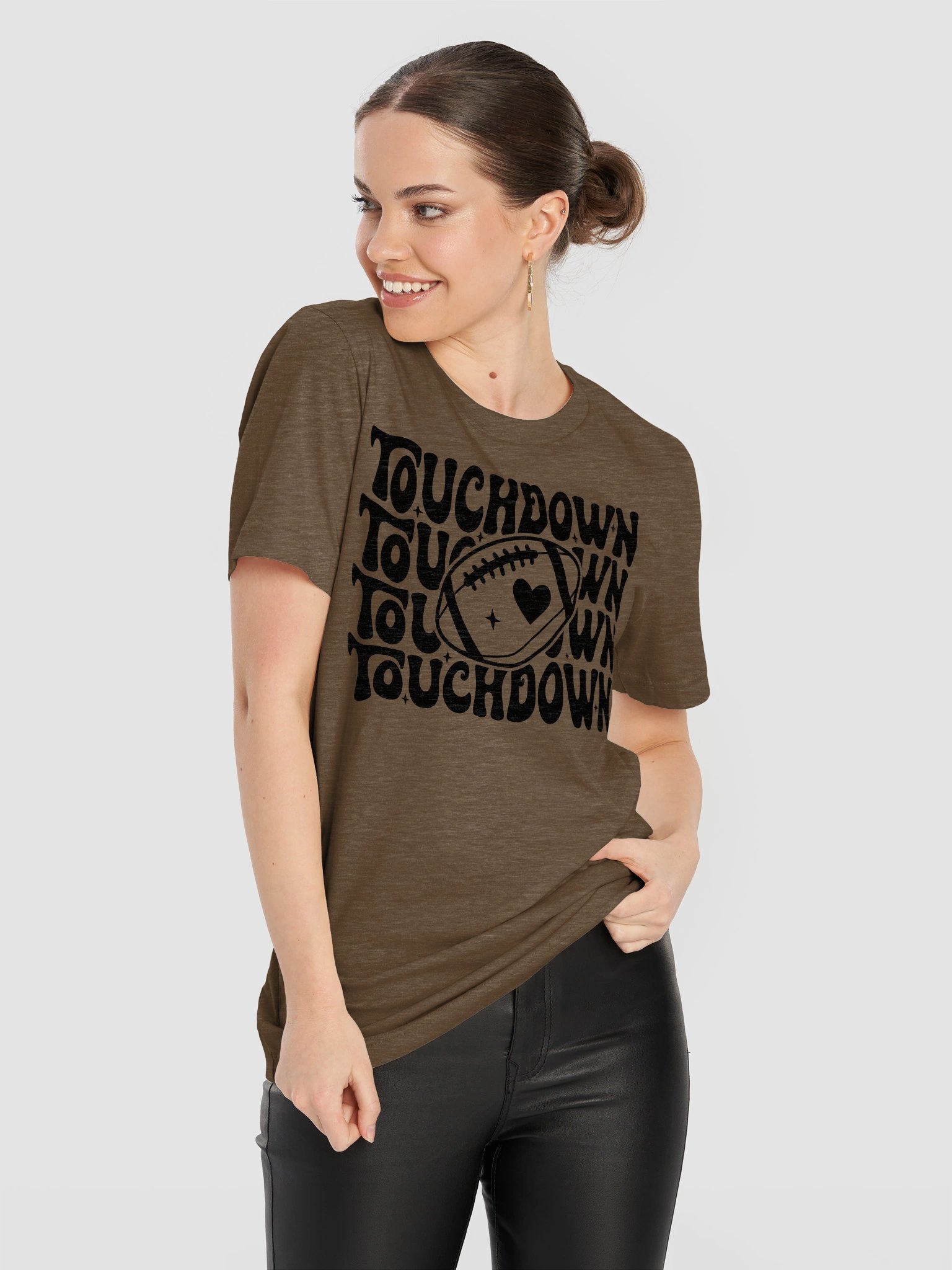 Touchdown Football T-Shirt | Retro Game Day Football Tee 🖤 product image (2)