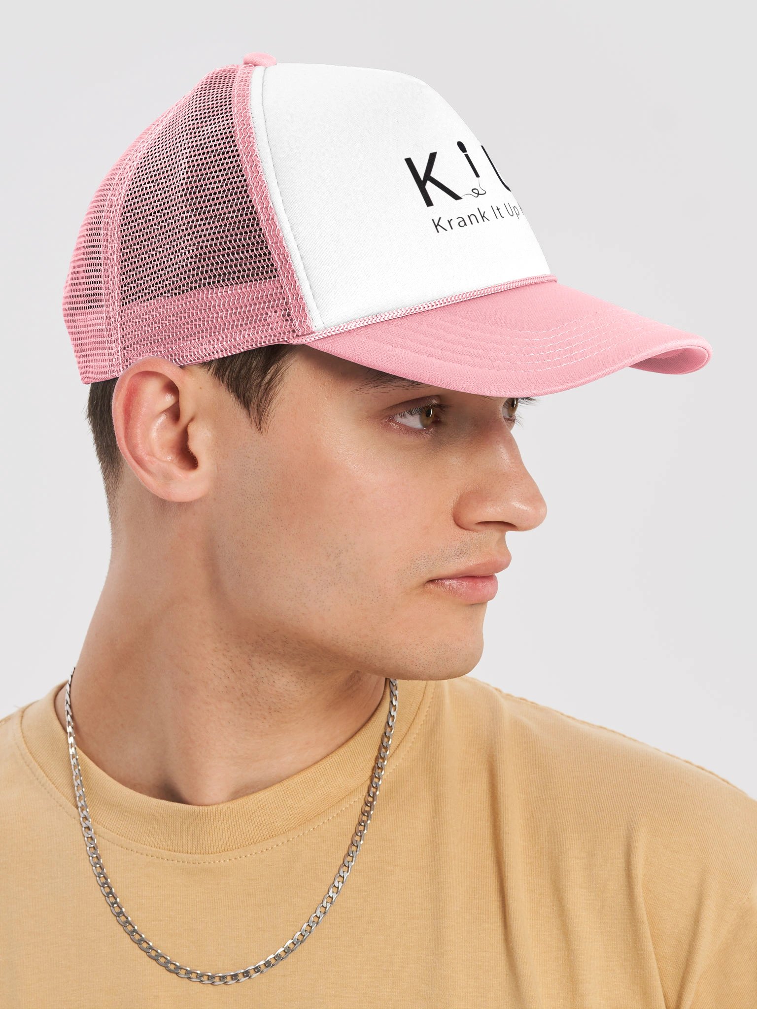 Krank It Up Karaoke Trucker Hat – Pink product image (6)