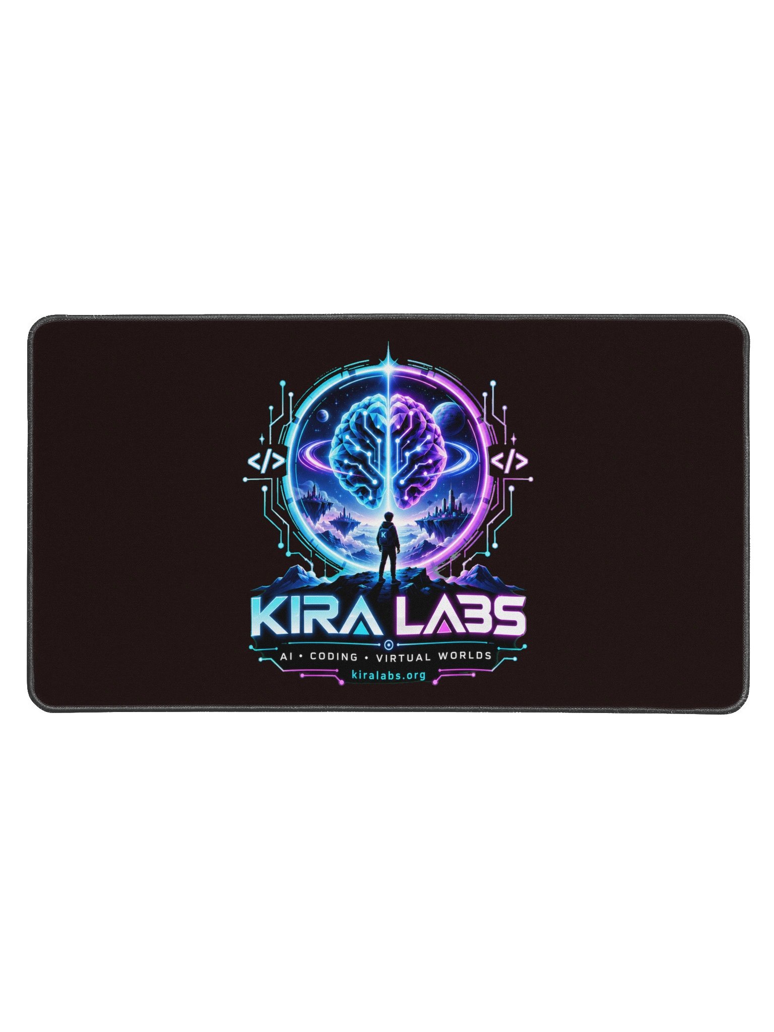 Kira Labs AI Coding Virtual Worlds Desk Mat product image (1)