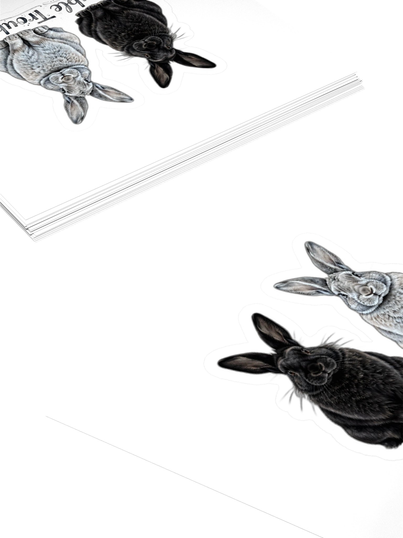 Double Trouble Rabbit Kiss Cut Stickers product image (13)