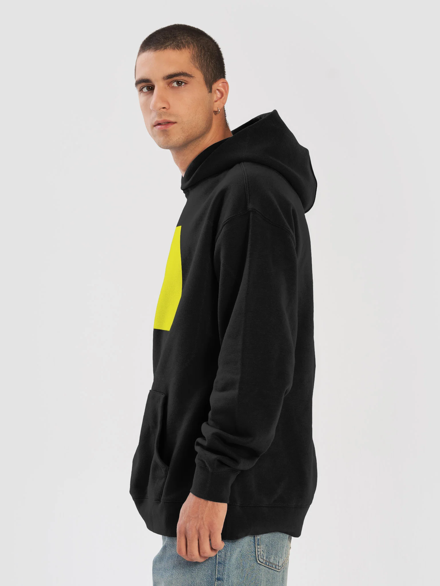 Yellow word hoodie product image (31)