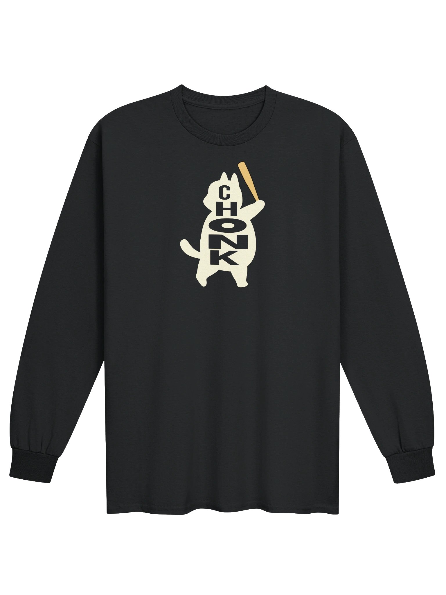 Baseball Chonk Cat - Unisex Adult Long Sleeve T-shirt product image (1)
