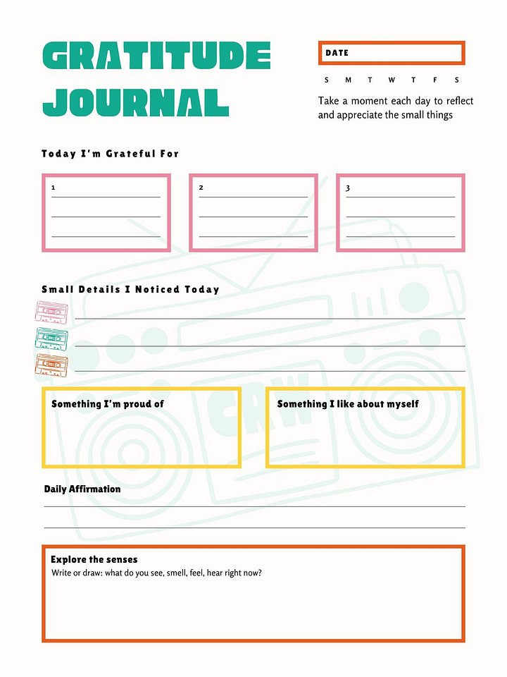 Downloadable Gratitude PDF with Printer Friendly Version product image (1)