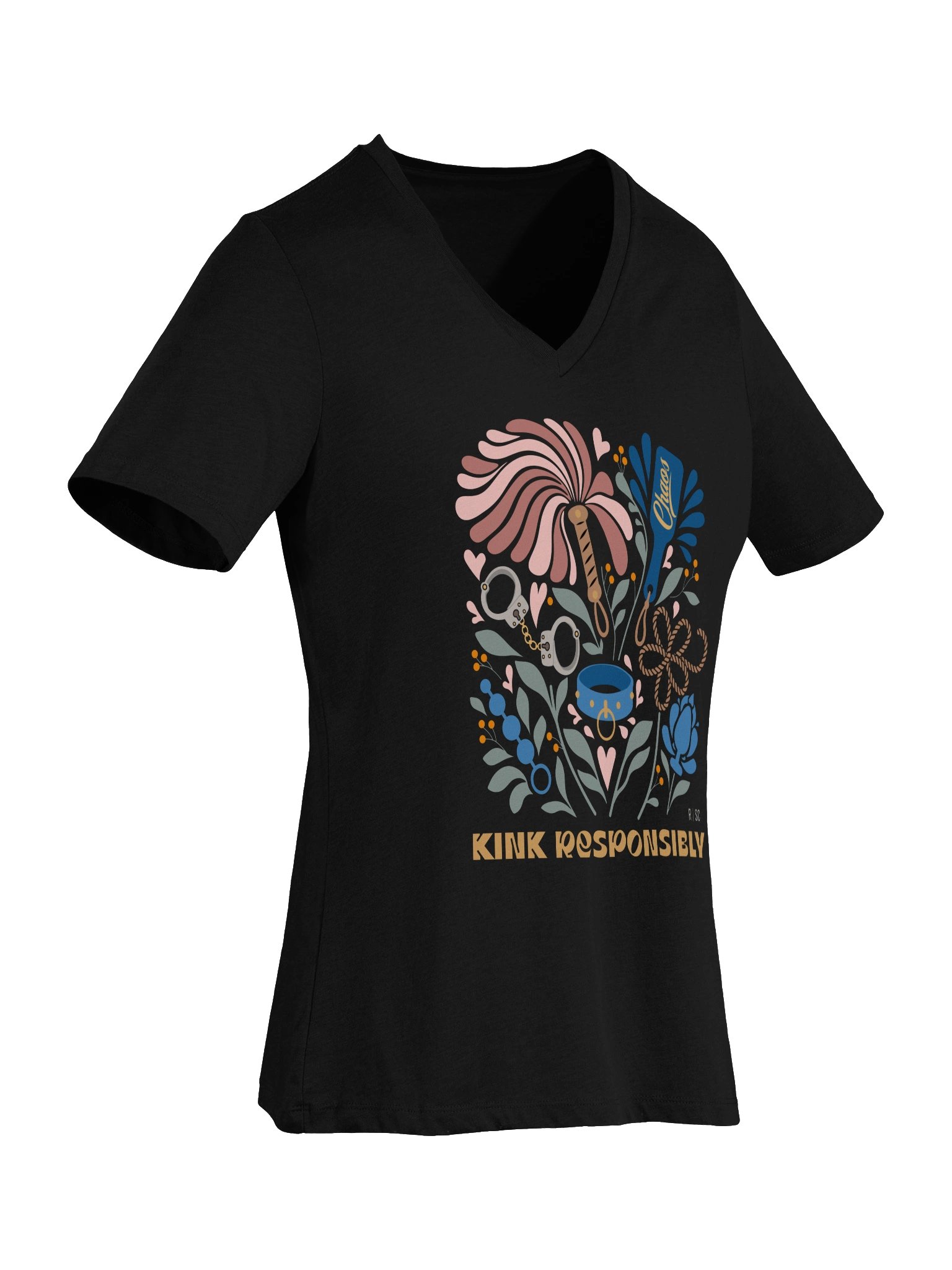 Kink Responsibly Vneck Tshirt product image (16)