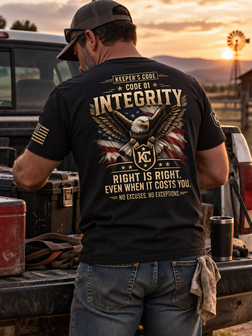 Keeper’s Code™ Men’s CODE 01 Integrity Eagle T-Shirt product image (2)