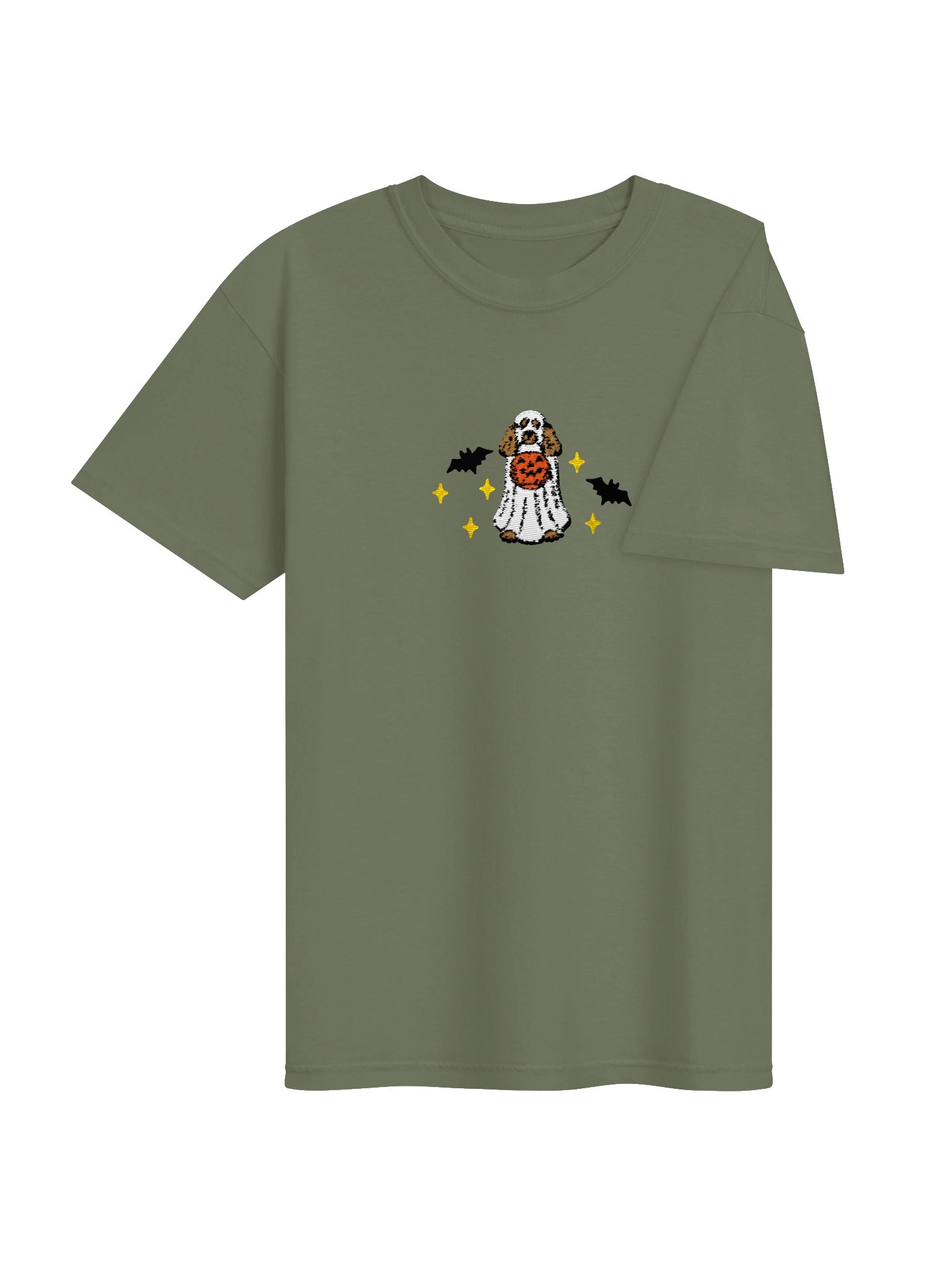 Halloween Standard Poodle(Tan) Embroidered T-Shirt product image (12)