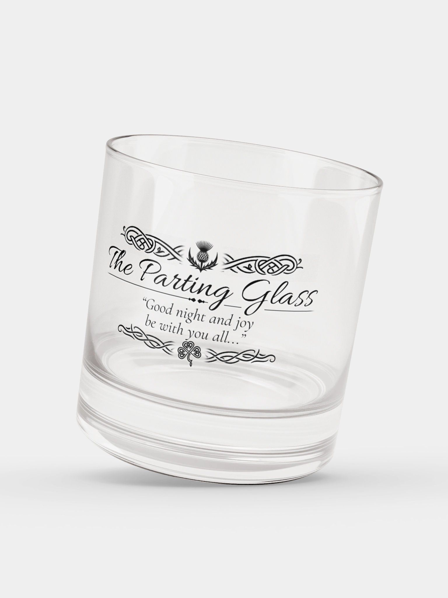 "The Parting Glass" Whiskey Glass - Traditional Scottish & Irish Celtic Rocks Tumbler product image (2)
