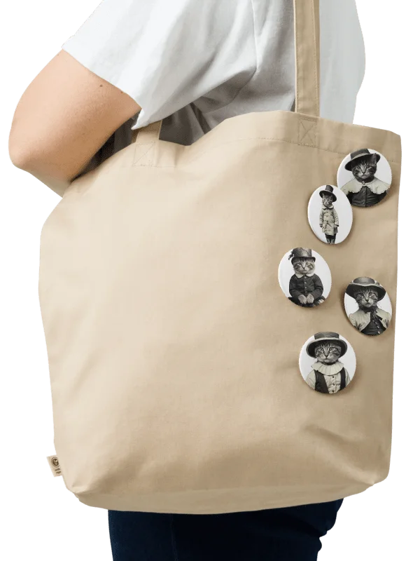Vintage Cats Glossy Pin Button Collection product image (8)