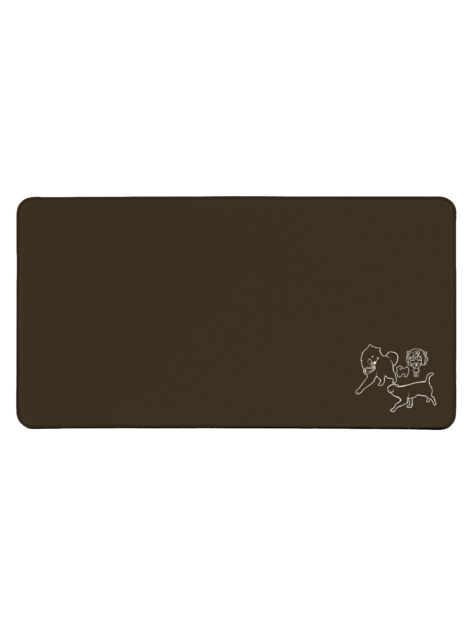 Froggie in Puppy Heaven Desk Mat (Coffee) product image (1)