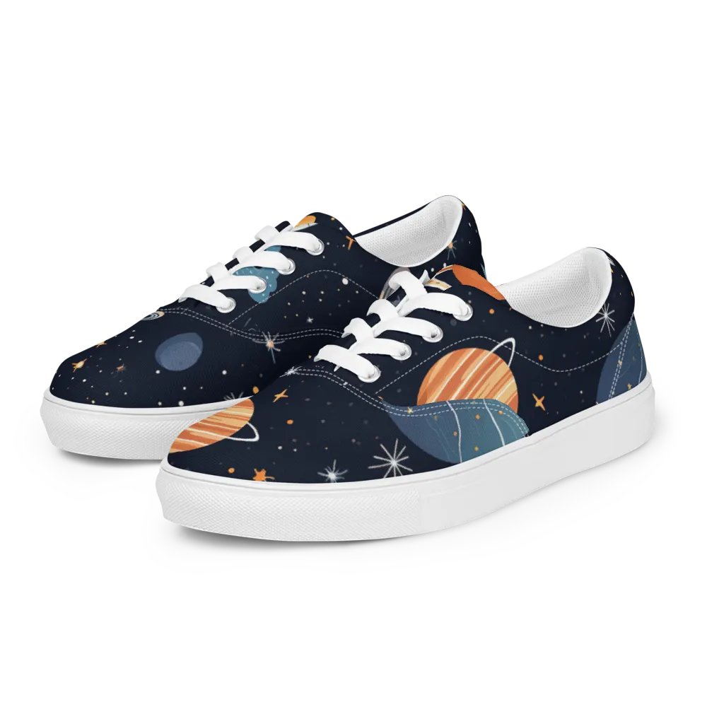 Galactic Odyssey Lace-Up Canvas Shoes product image (4)