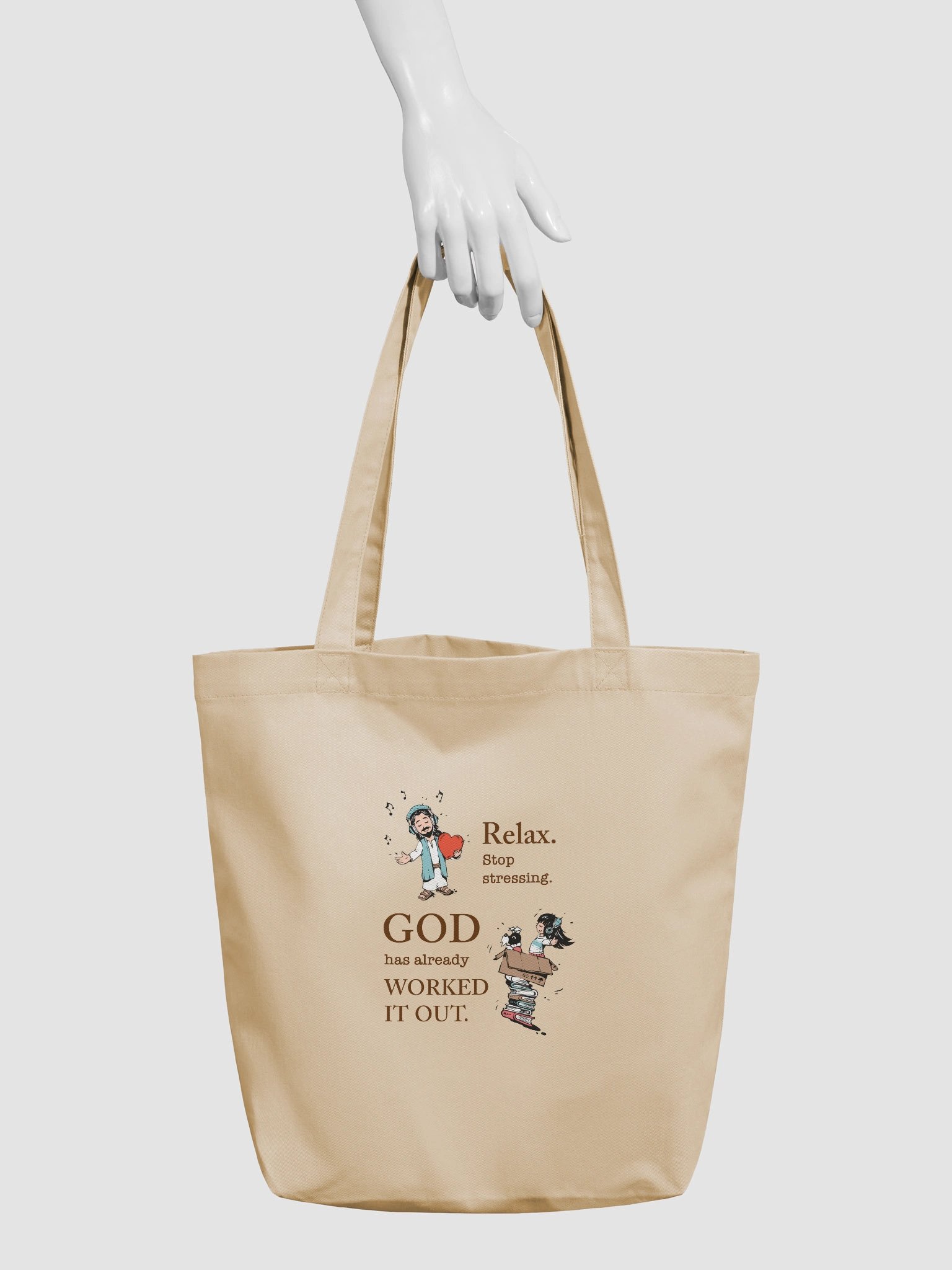 "God worked it out" eco-friendly tote bag product image (4)