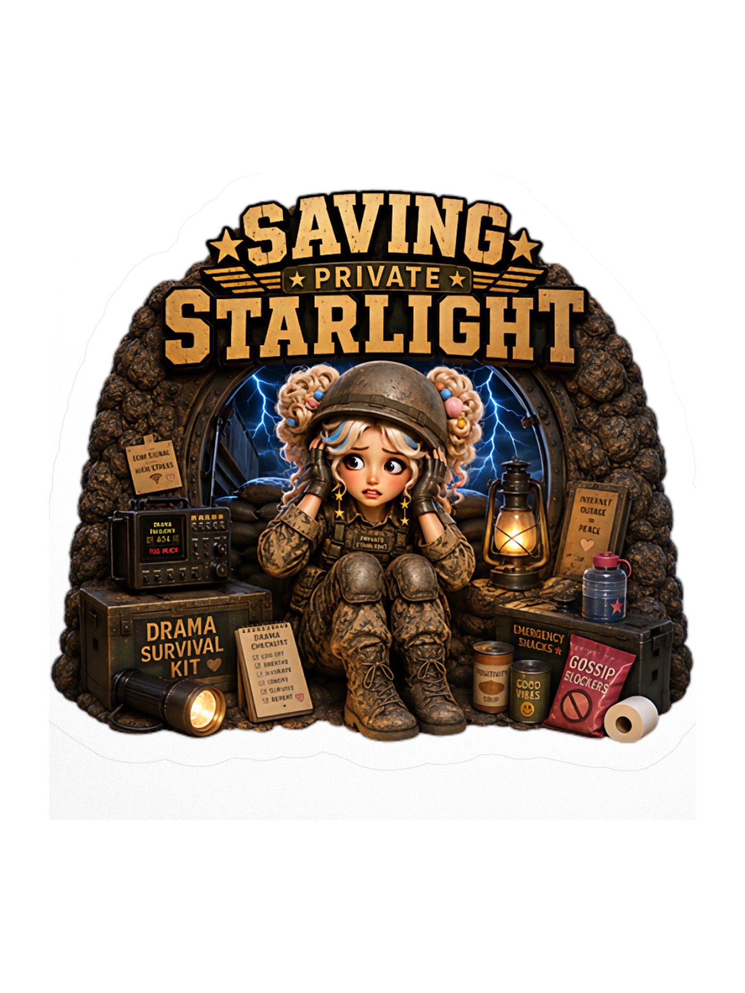 "Saving Private Starlight" Kiss Cut Stickers product image (1)