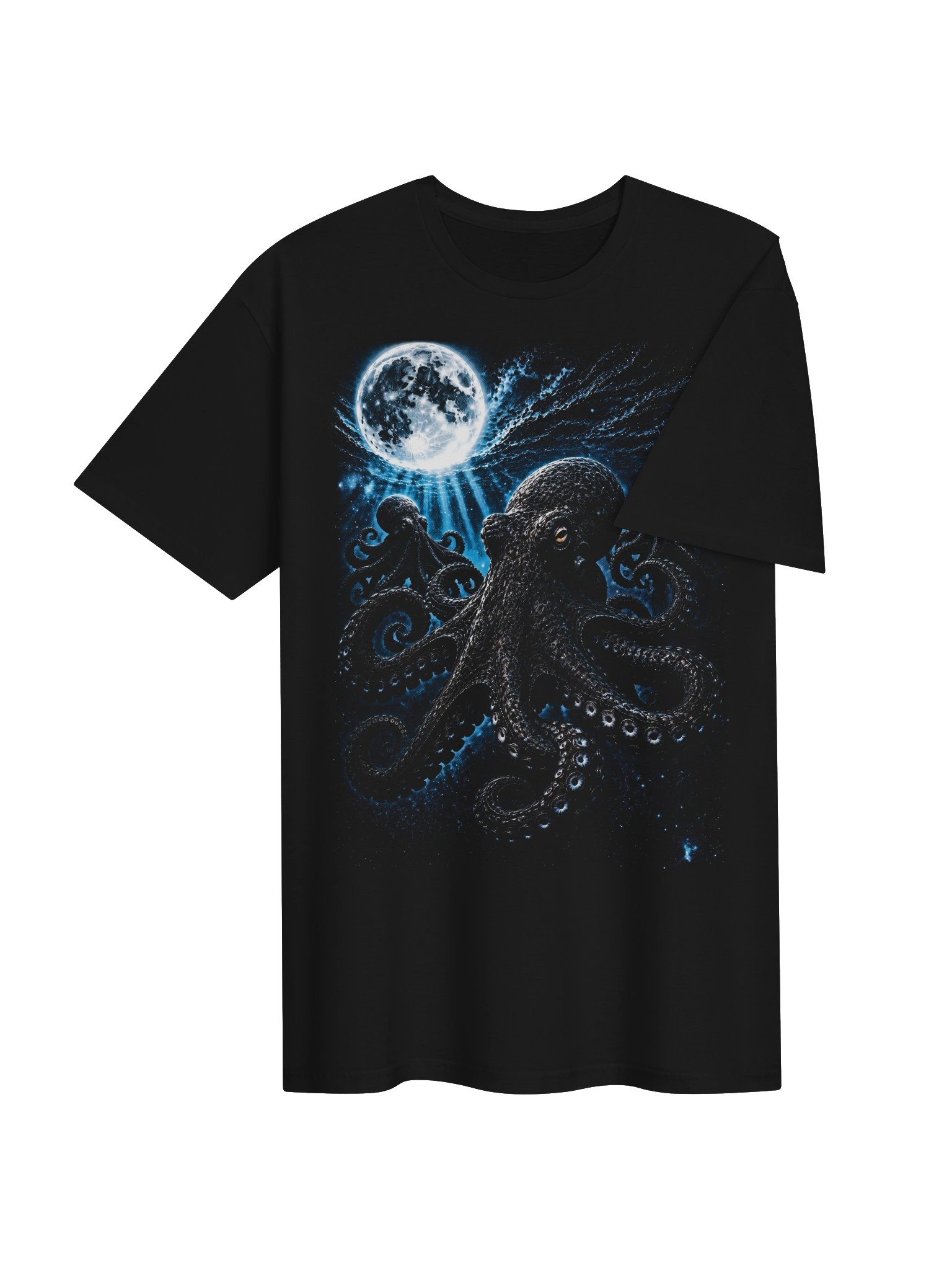 Giant Octopus Howling Moon Tshirt | Legendary Wildlife Shirt product image (3)