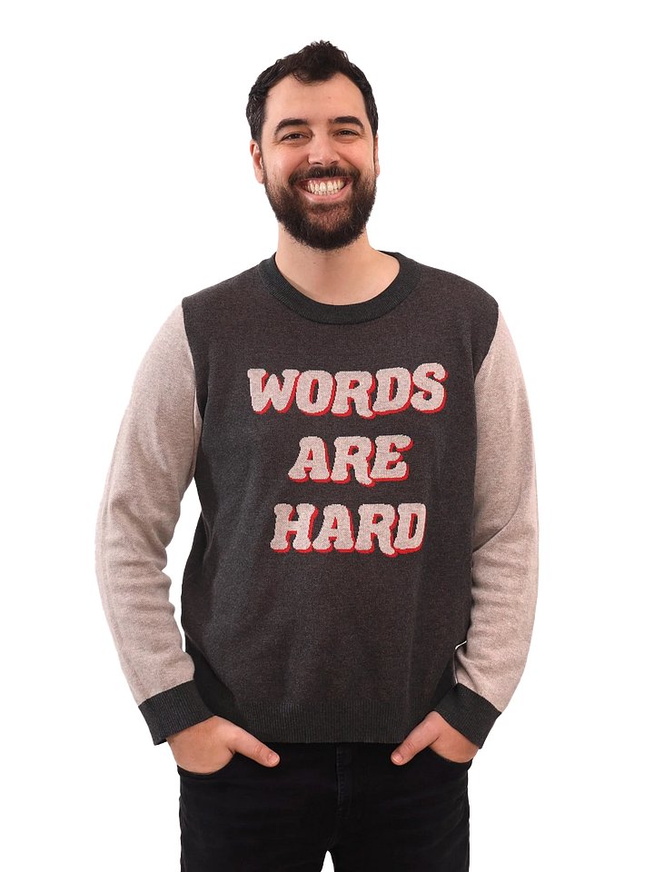 Retro Words Are Hard Sweater product image (1)