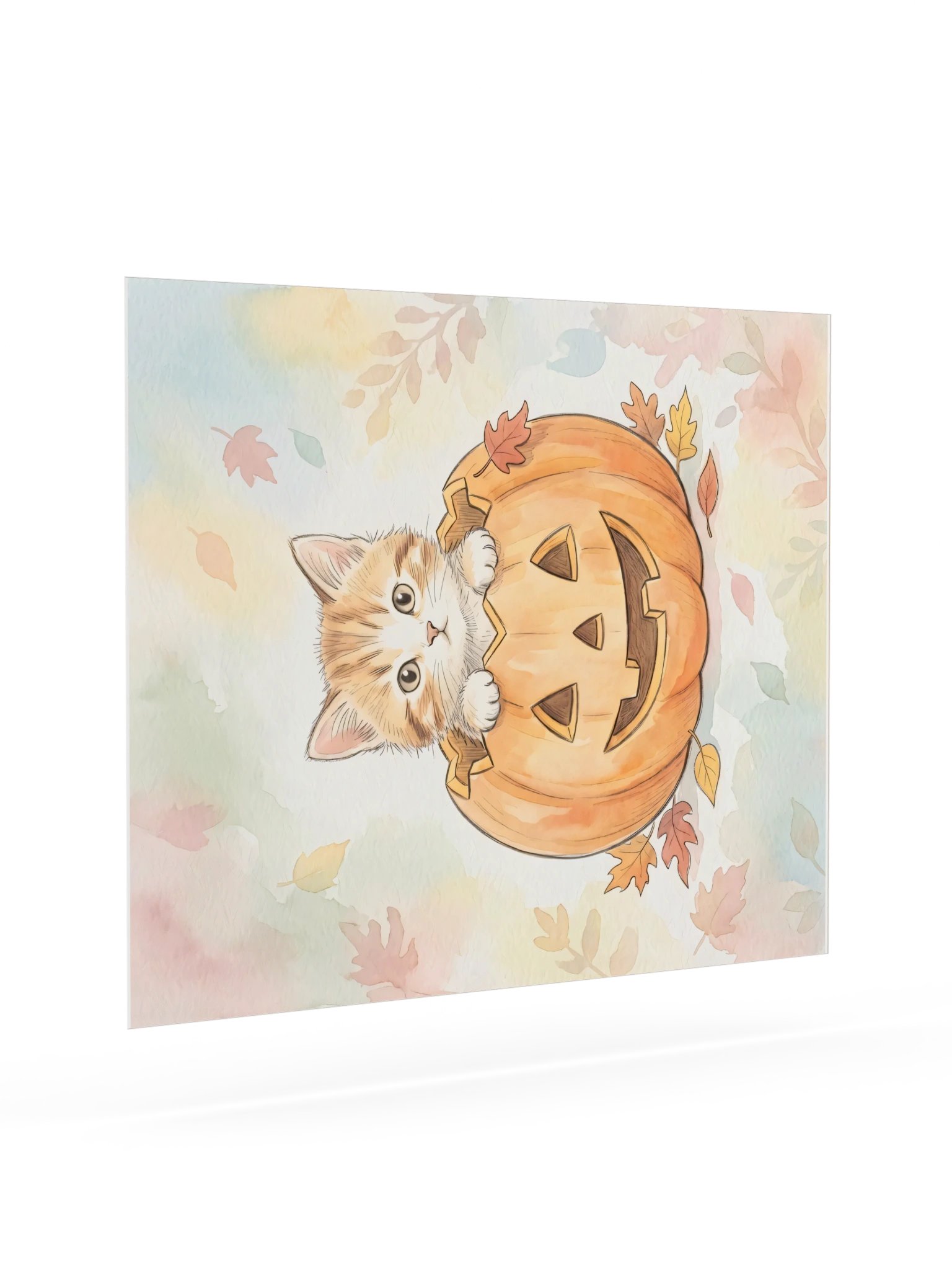 Pumpkin Peek Kitten Poster product image (21)