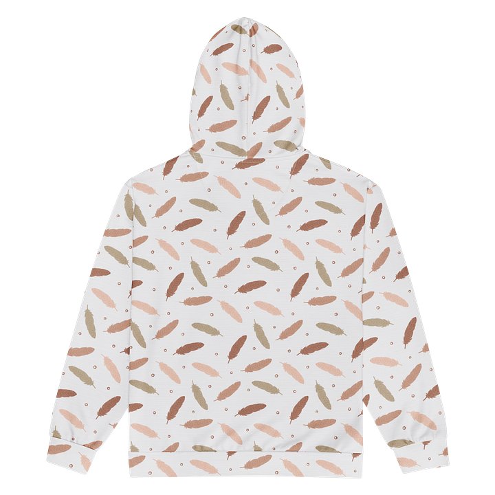 Mocha Mousse Feathers Recycled Unisex Zip Hoodie product image (2)