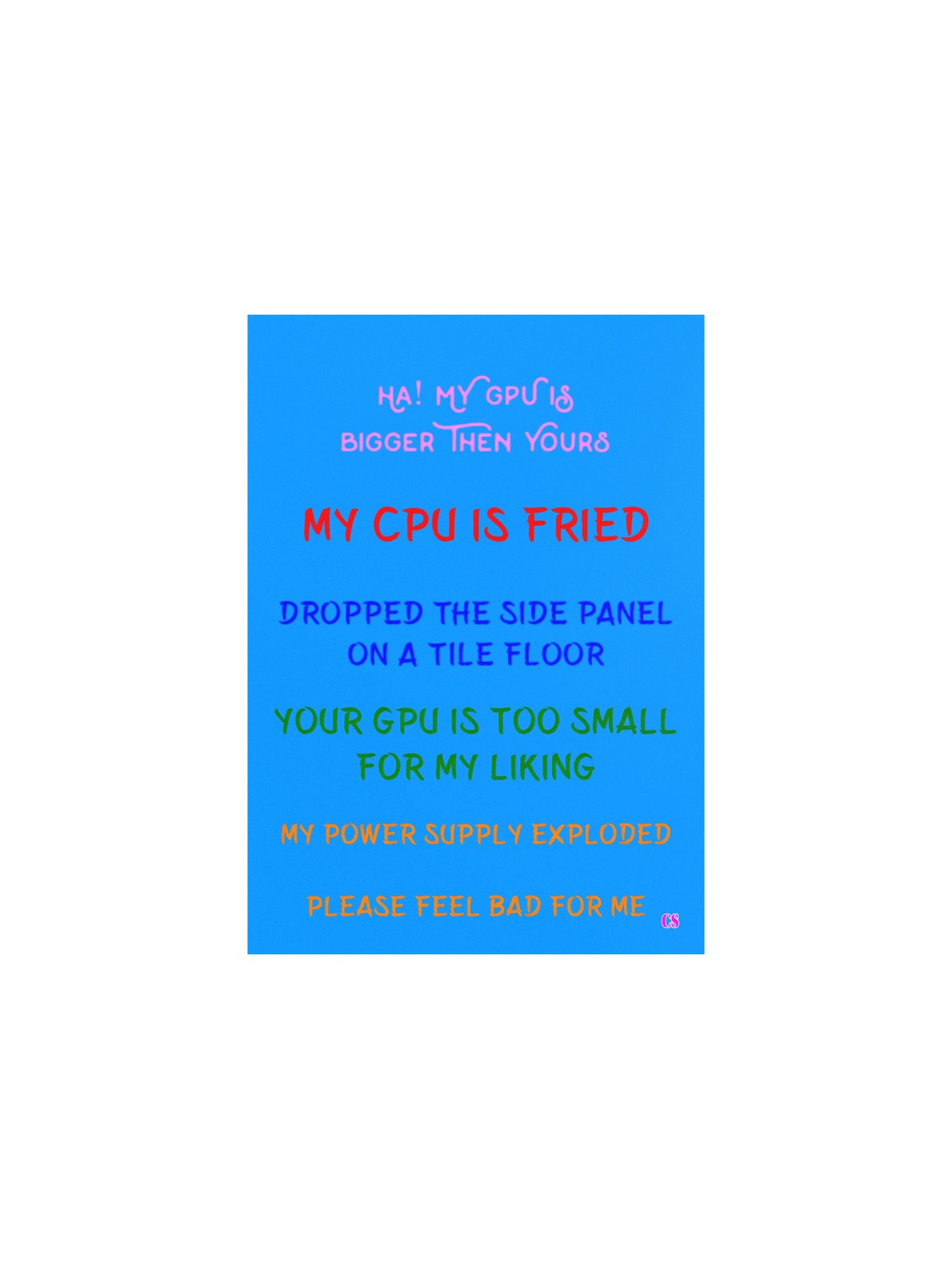 CS, PC Memes Poster product image (2)