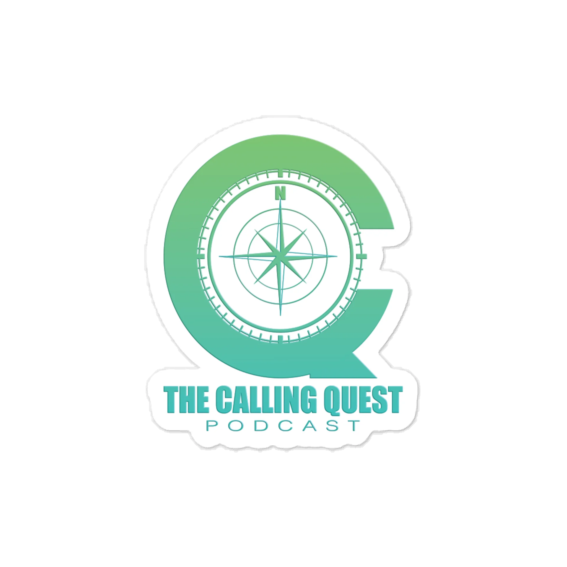 The Calling Quest Podcast Kiss-Cut Decal (With Title) product image (1)