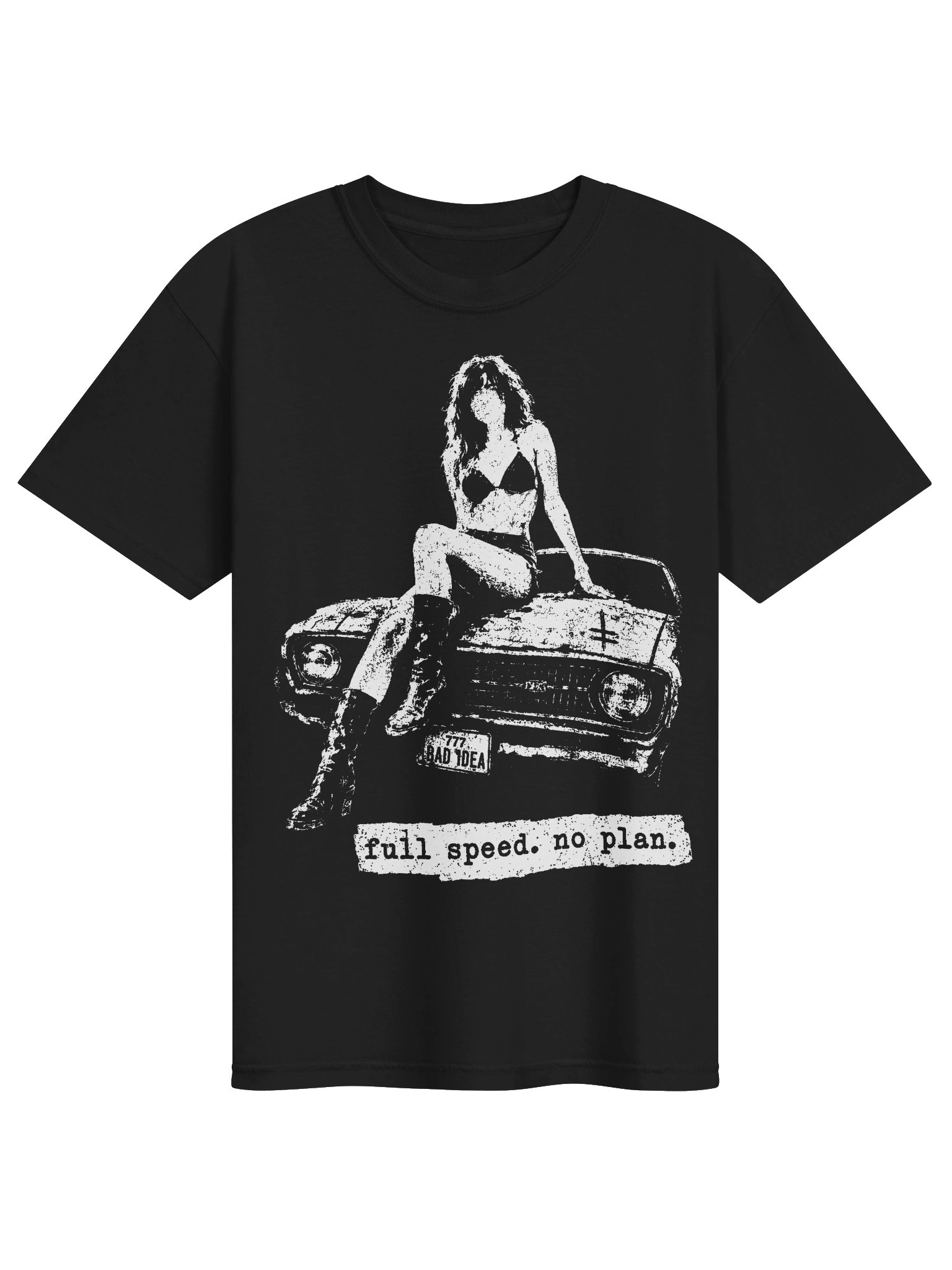 Full Speed. No Plan. // Heavyweight Vintage Graphic Tee product image (1)