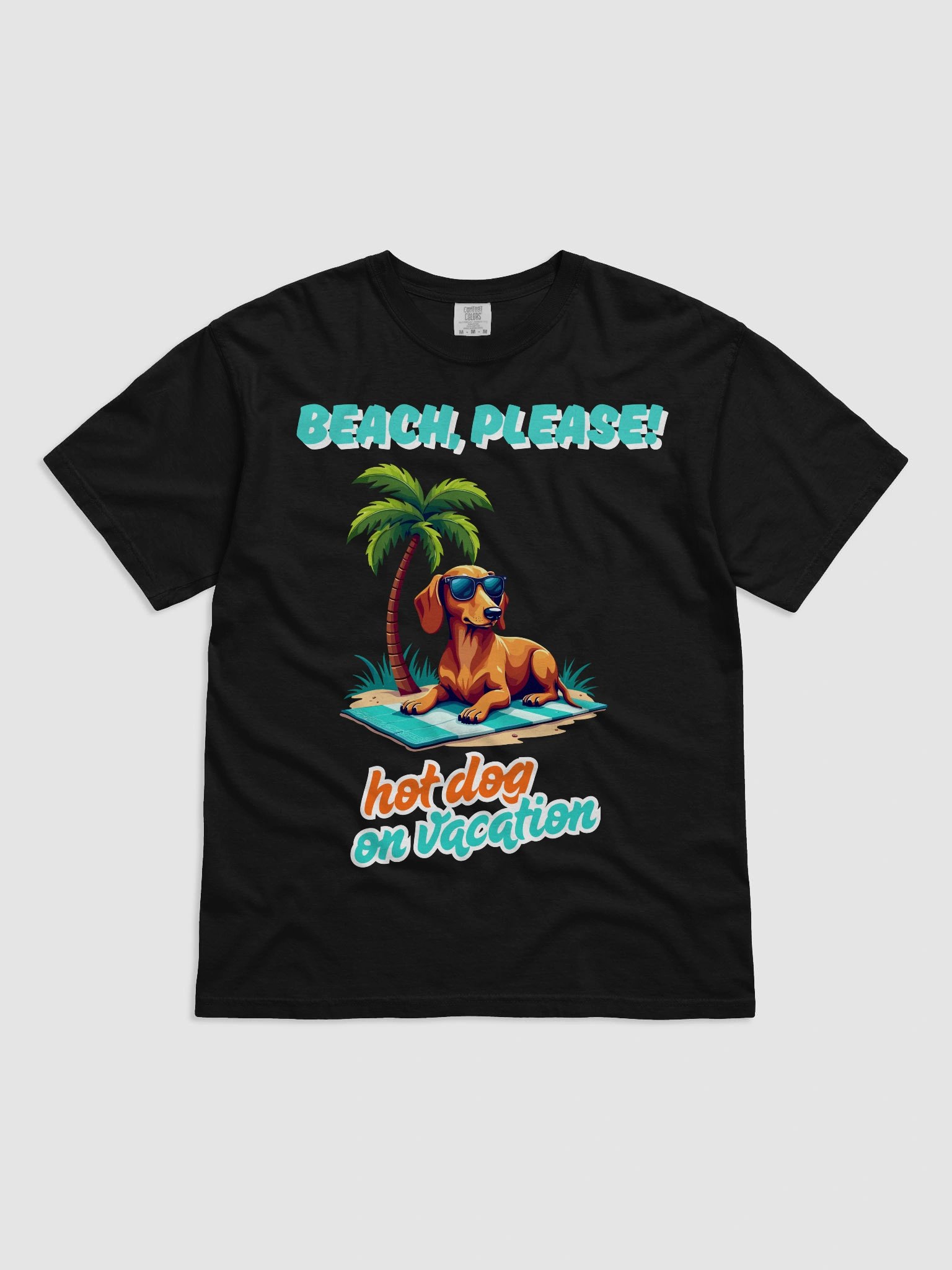Beach, Please! – Chillaxin’ Dachshund Tee product image (1)