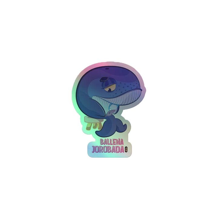 Ballena Jorobada - Sticker (Holographic Kiss Cut) product image (1)