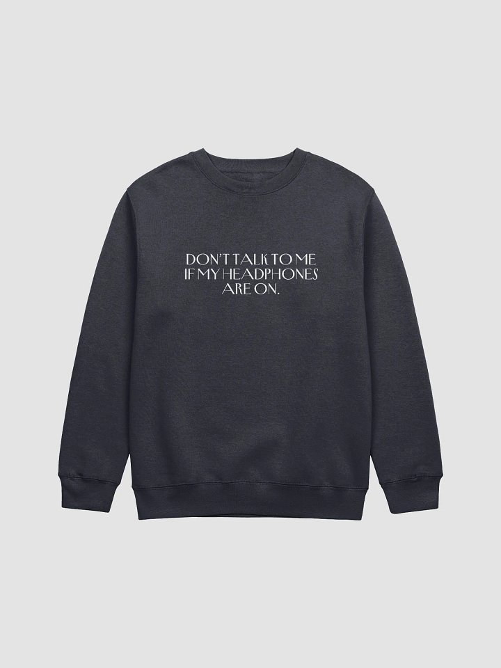 HEADPHONES ON (variant 2) printed crewneck product image (10)