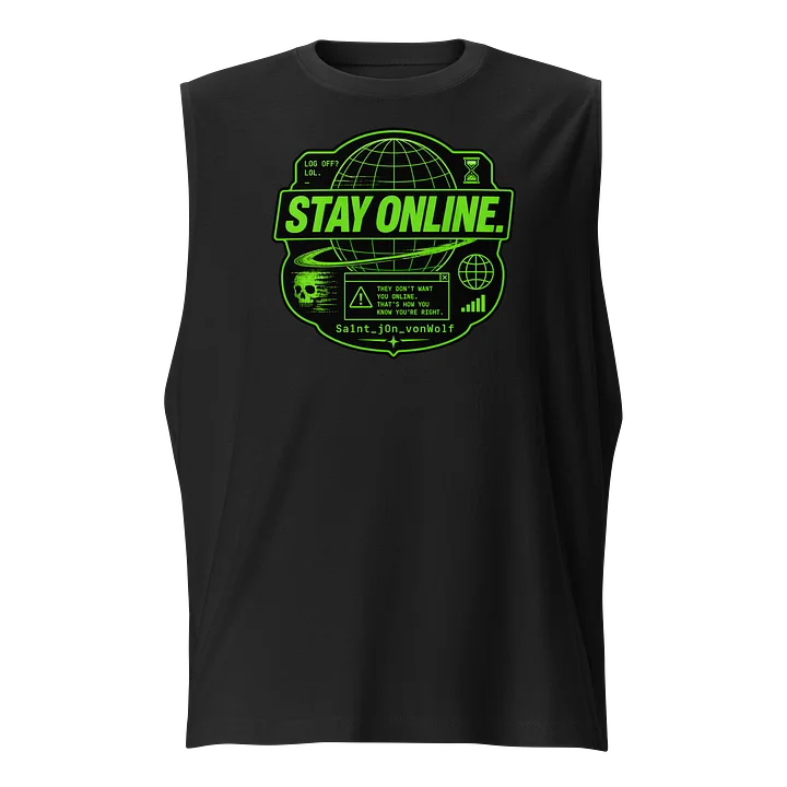 STAY ONLINE MUSCLE TEE product image (1)