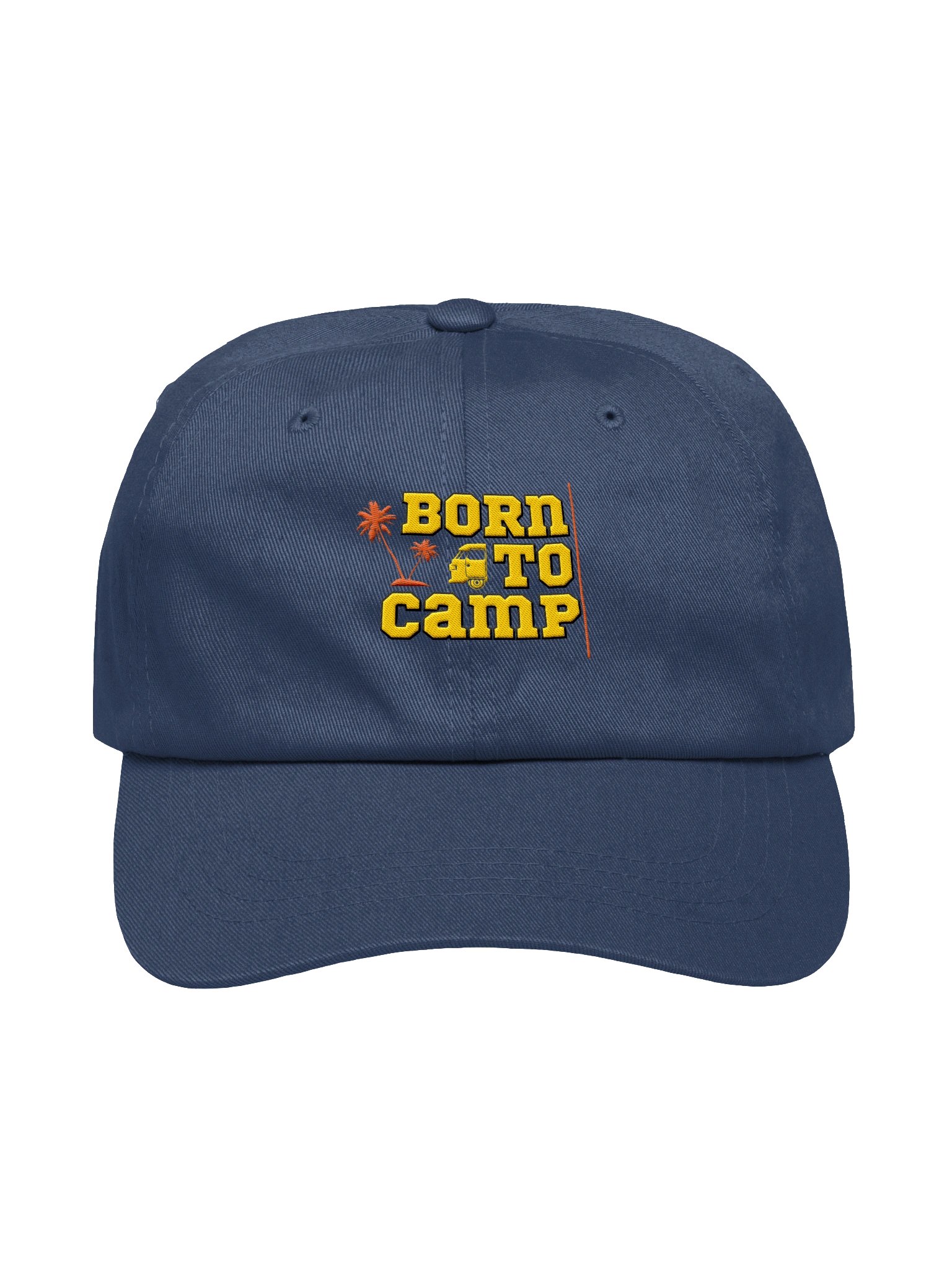 Born To Camp Hat – Retro Camping Dad Cap for Campers, Van Life, Hiking & Outdoor Adventures product image (1)