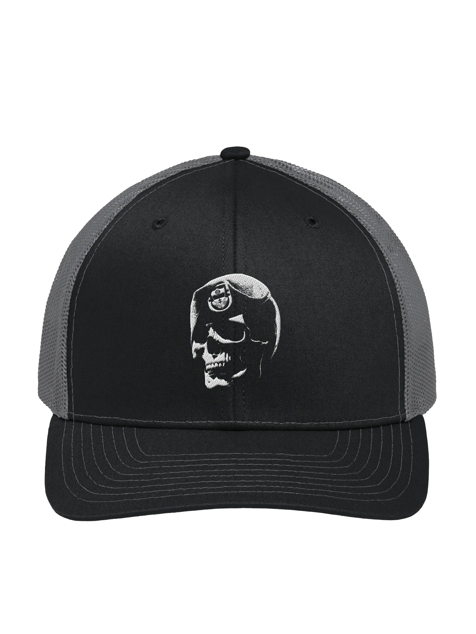 Skull Beret Subdued Trucker Hat product image (2)
