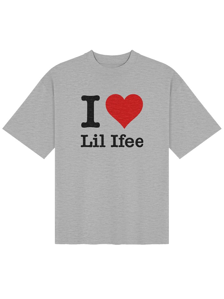 Gray "I Love Lil Ifee" Oversized T product image (1)